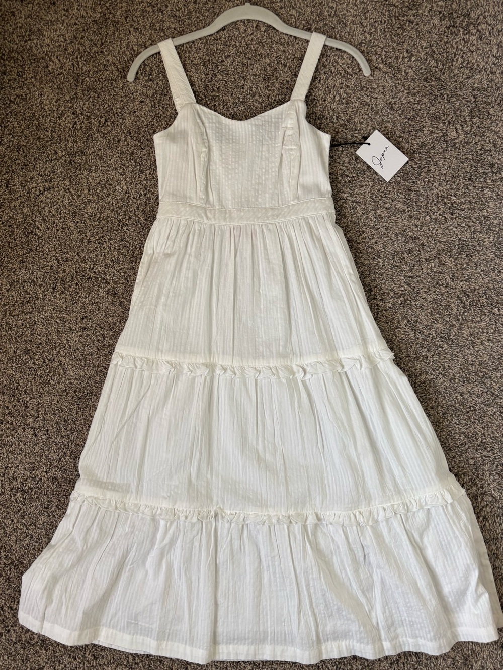 White Ruffle 100% Cotton Sundress